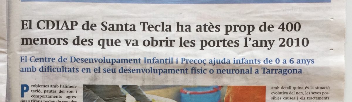 Reportaje sobre el CDIAP Santa Tecla